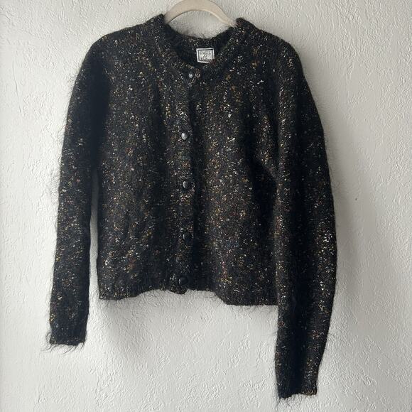 Vintage Paul Et Duffier Mohair Wool Blend Cardigan Large Art to Wear Texture 80s - Picture 11 of 13